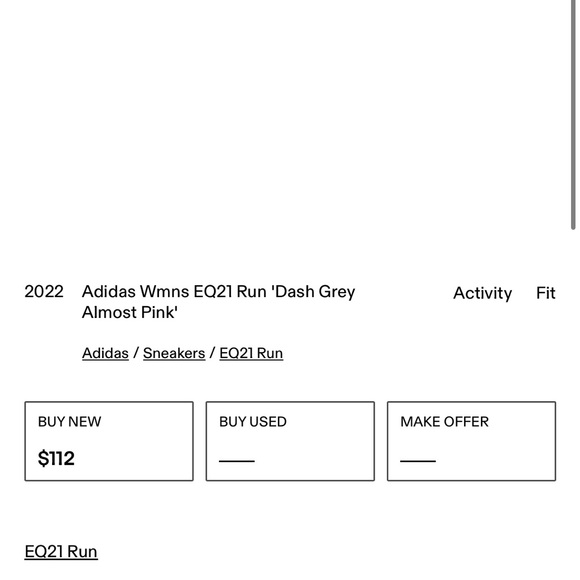 Adidas- EQ21 Run 'Dash Grey
Almost Pink' Sneakers (Sz 6) Like New - Picture 9 of 9